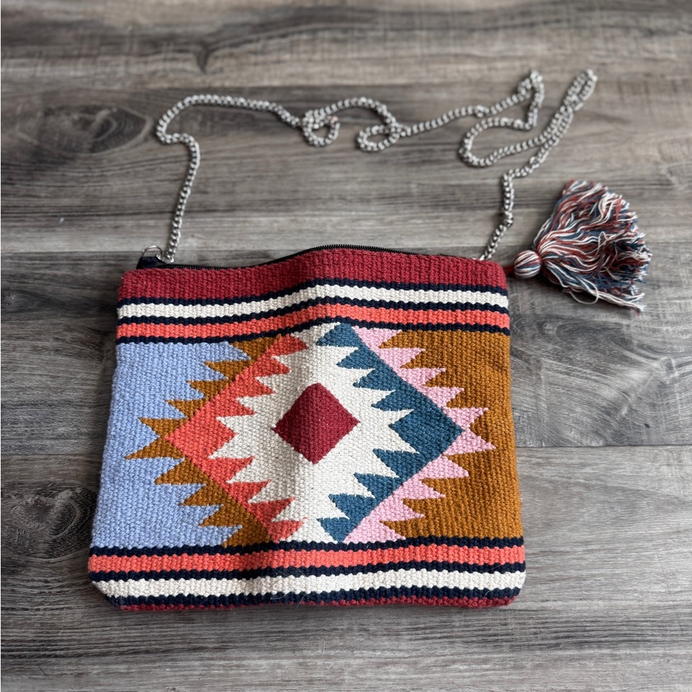 Colorful Geometric Patterned Crossbody Bag